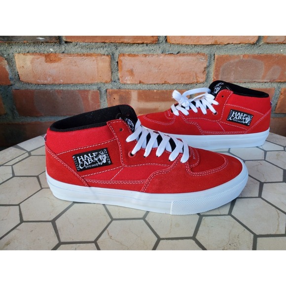 Men Size 11.5 VANS Skate Half Cab Red White‎ Rare Classic Color Pop Crush main image 11